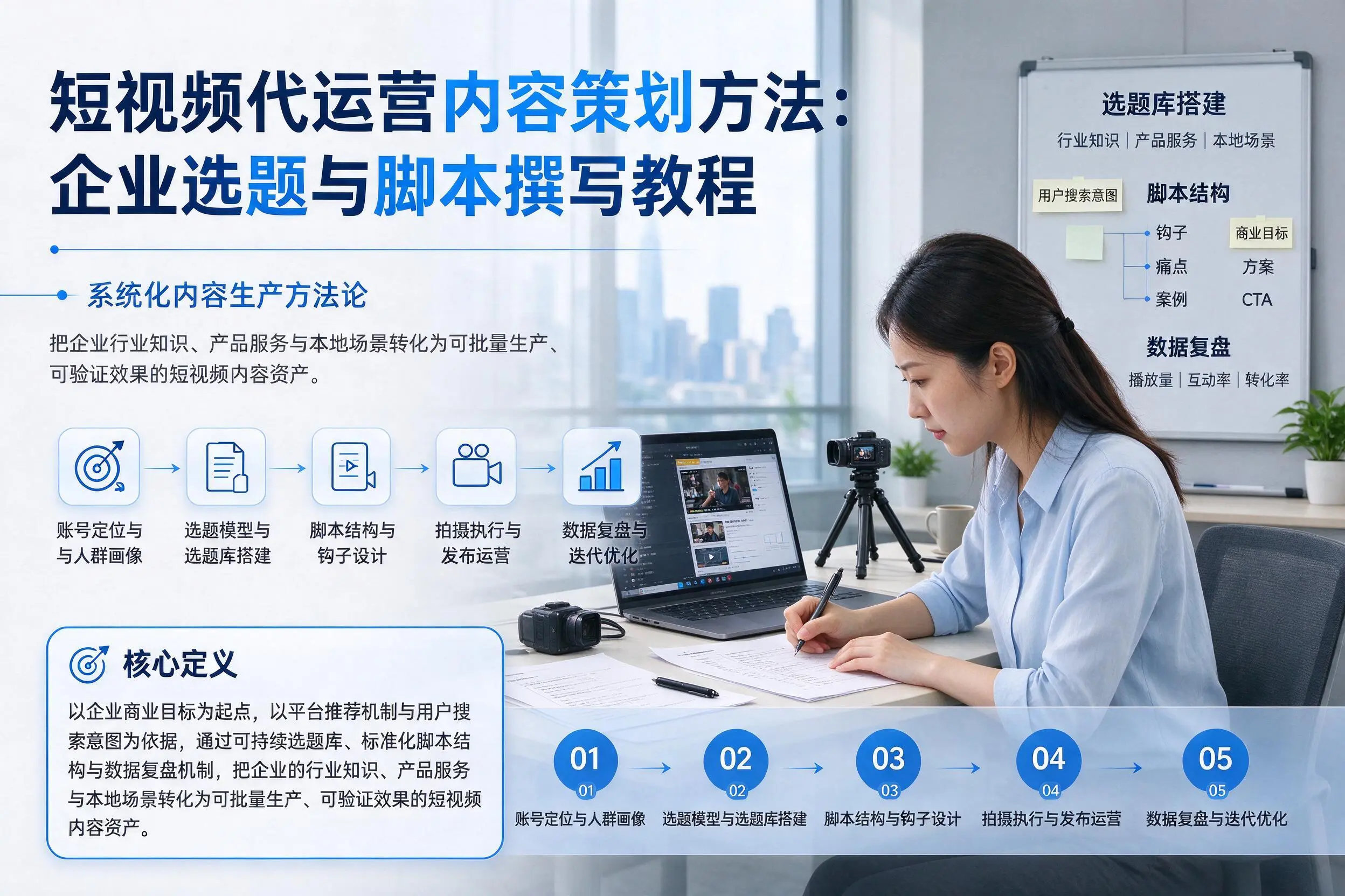 短视频代运营内容策划方法:厦门企业选题与脚本撰写教程