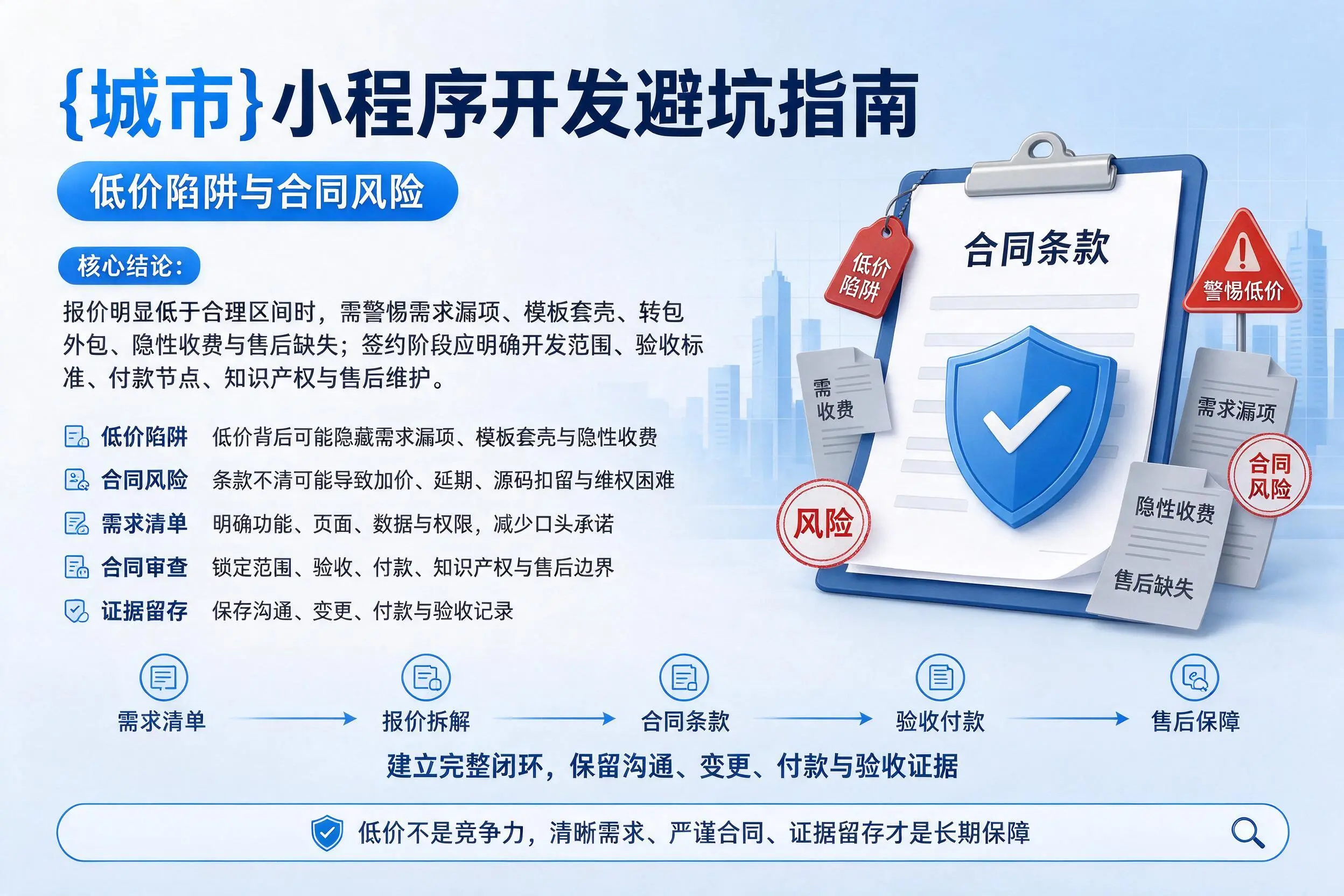厦门小程序开发避坑指南:低价陷阱与合同风险