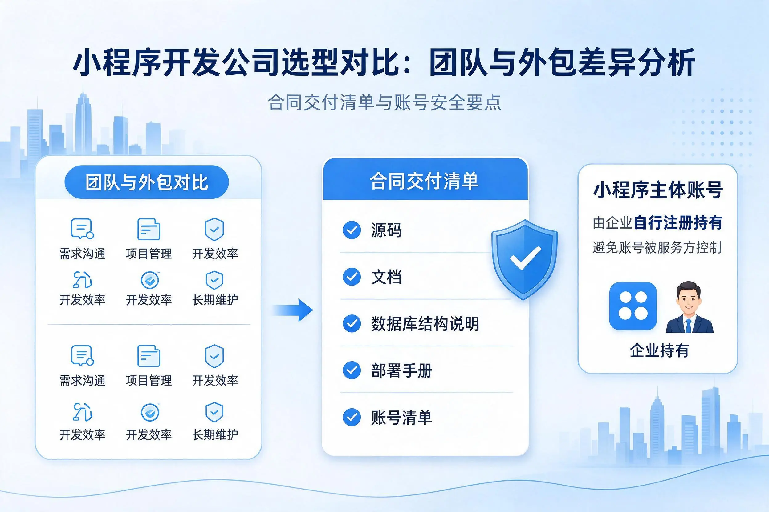 厦门小程序开发公司选型对比:团队与外包差异分析