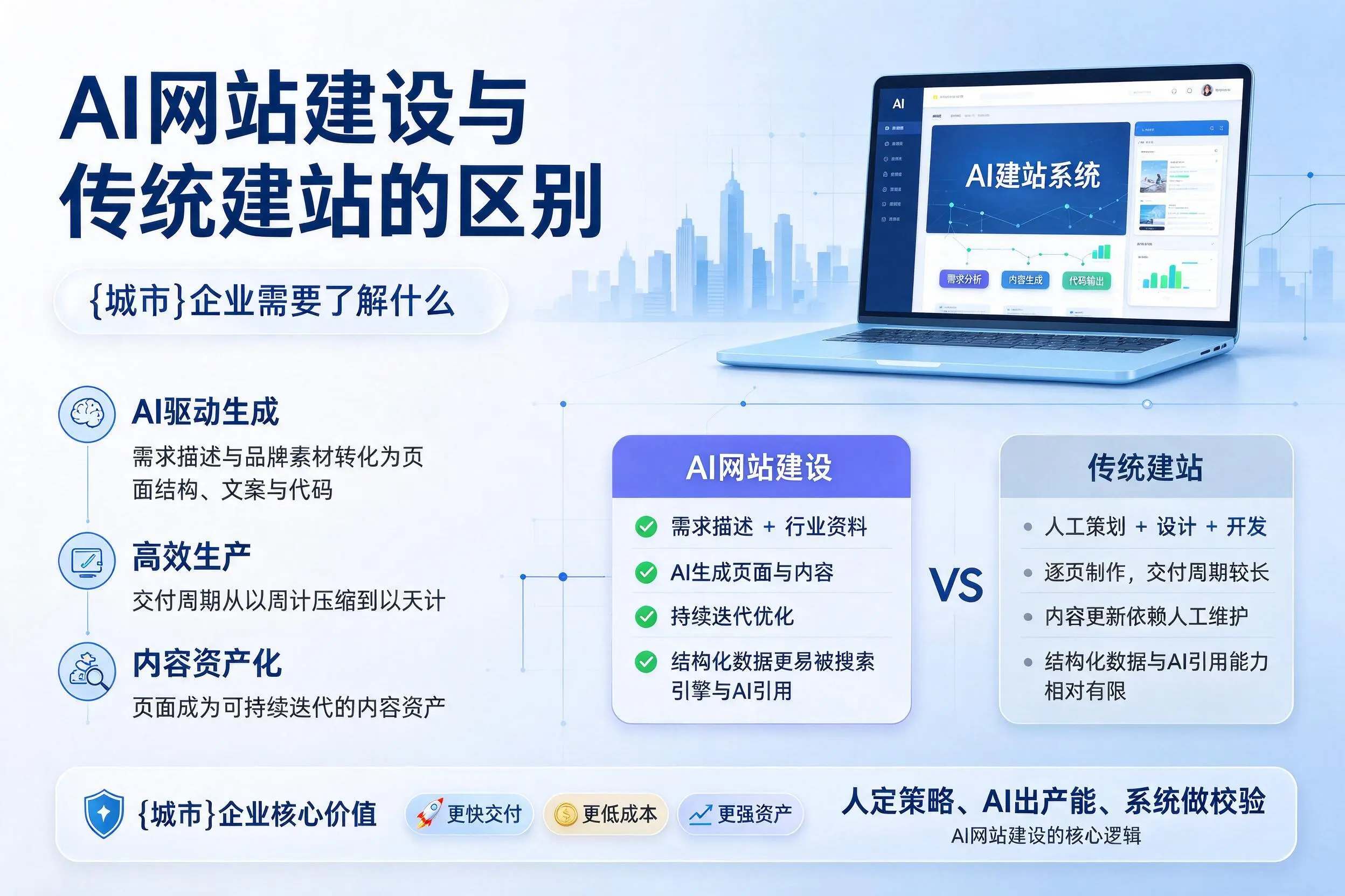 AI网站建设与传统建站的区别，厦门企业需要了解什么