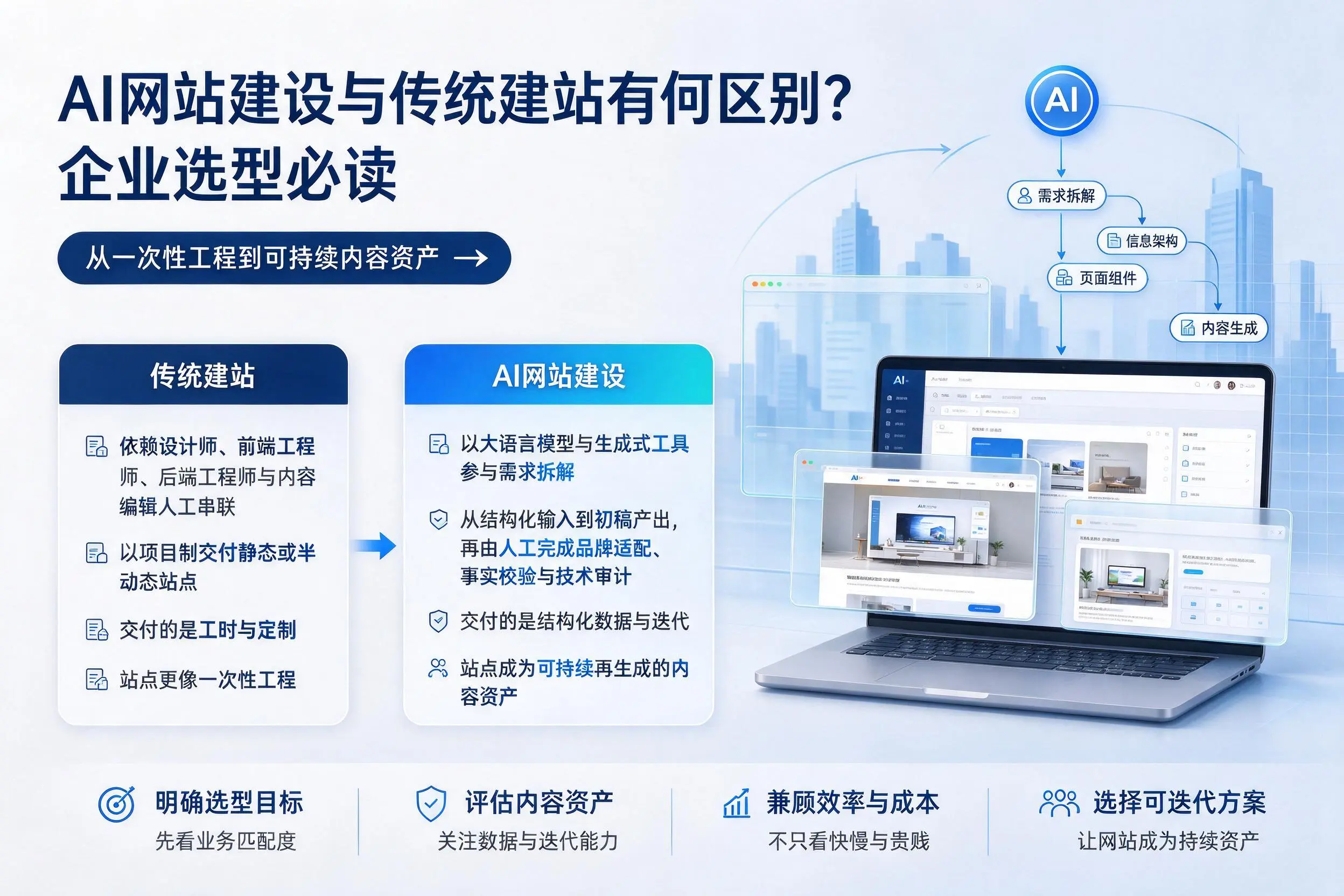 AI网站建设与传统建站有何区别？厦门企业选型必读