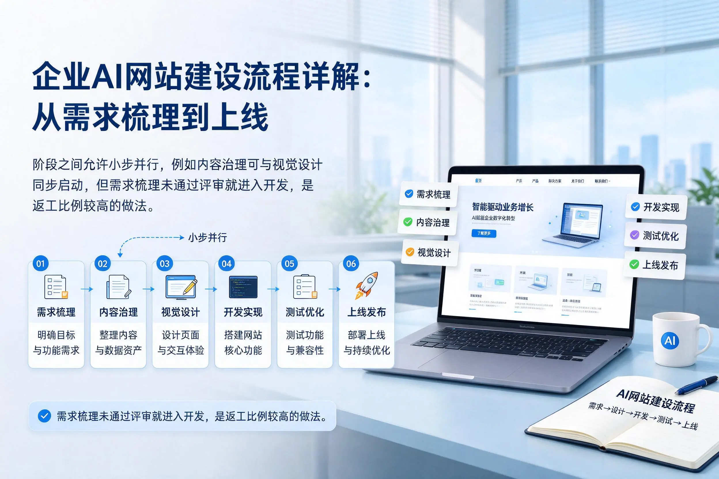 厦门企业AI网站建设流程详解：从需求梳理到上线