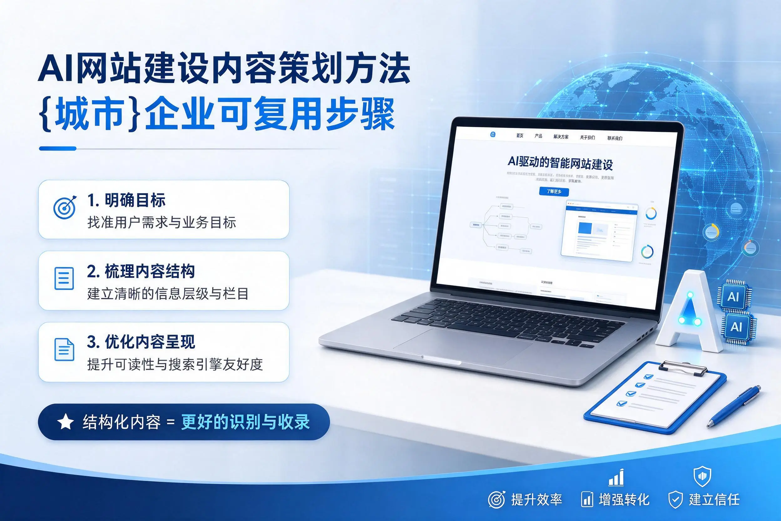 AI网站建设内容策划方法，厦门企业可复用步骤