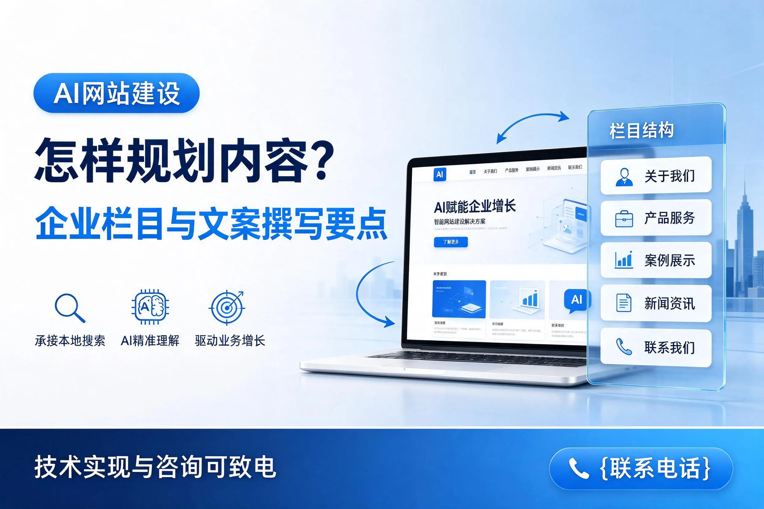 AI网站建设怎样规划内容?厦门企业栏目与文案撰写要点