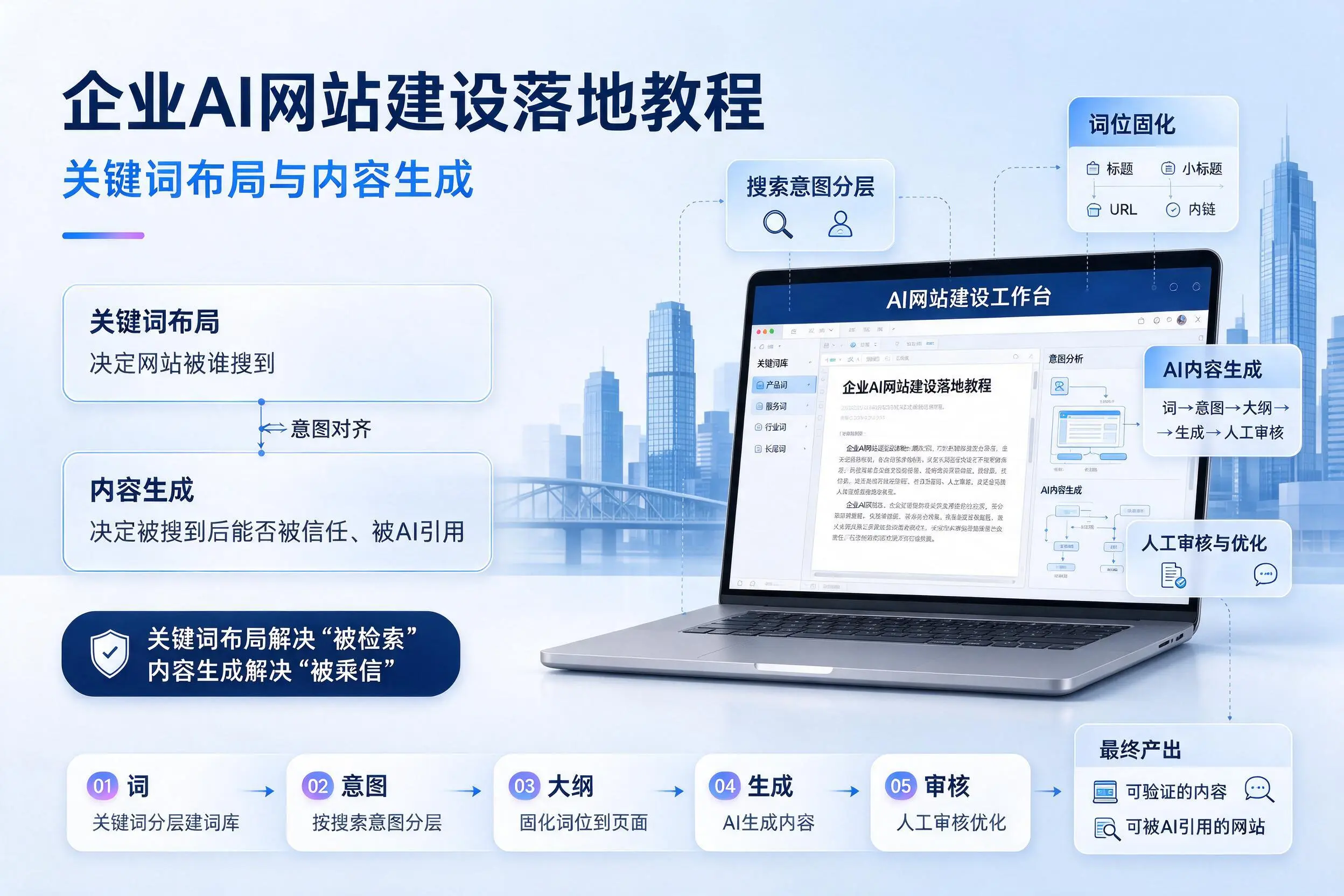 厦门企业AI网站建设落地教程：关键词布局与内容生成