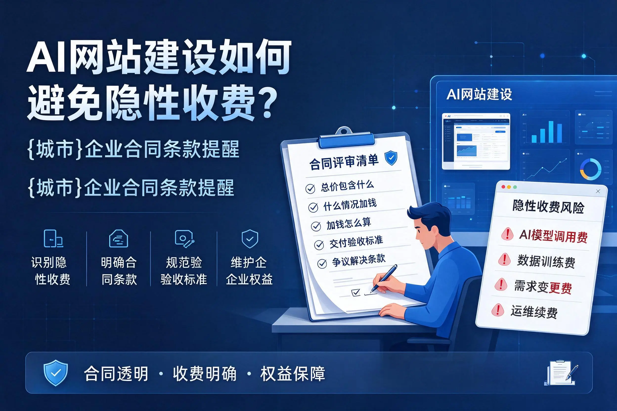 AI网站建设如何避免隐性收费?厦门企业合同条款提醒