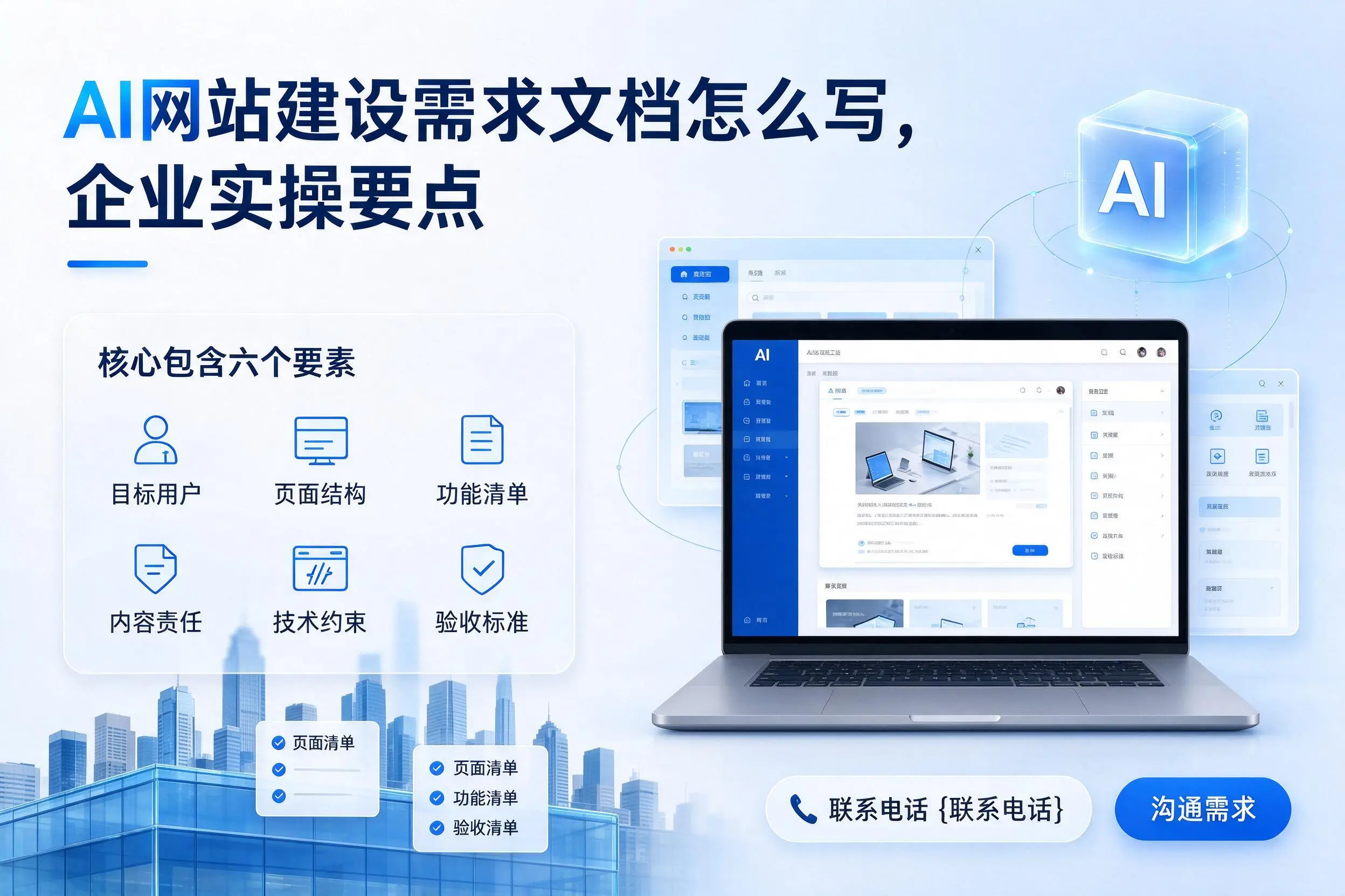 AI网站建设需求文档怎么写，厦门企业实操要点