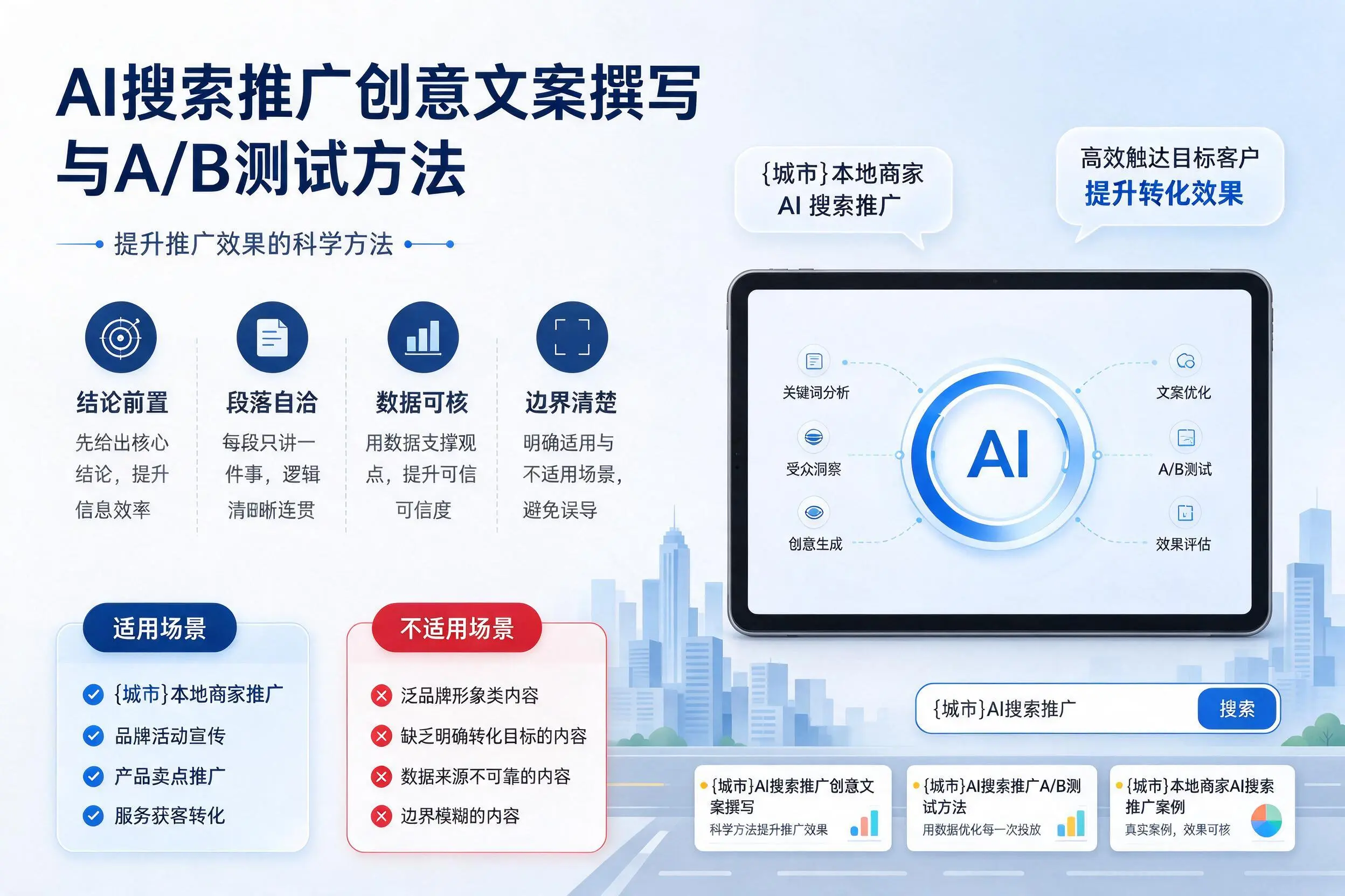 厦门AI搜索推广创意文案撰写与A/B测试方法